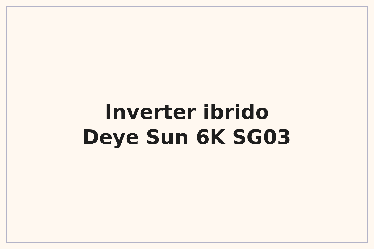 Inverter ibrido Deye Sun-6K SG03LP1-EU